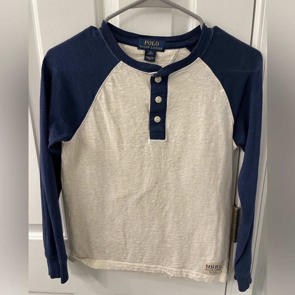 Polo Ralph Lauren color block Henley size 10-12 NWOT